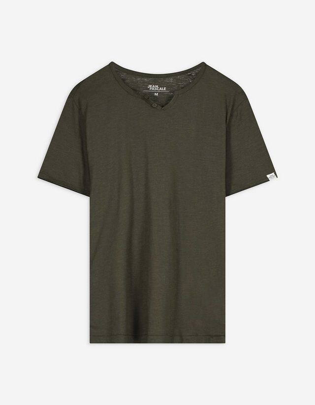 T-shirt - Encolure t-shirt - Vert foncé