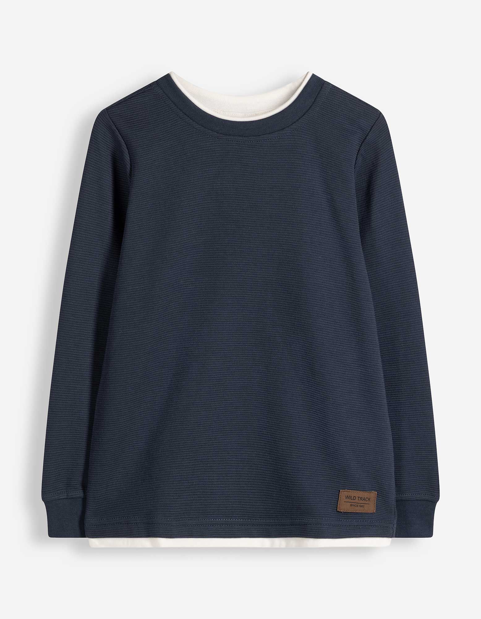 Sweatshirt - Labelpatch - Dunkelblau