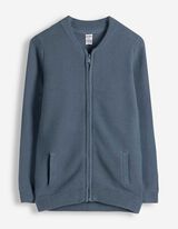 Strickjacke - Baumwolle - blau