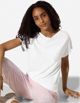 Yoga T-Shirt - Watervalhals - wit