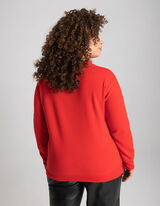 Sweatshirt - Borduursels - rood