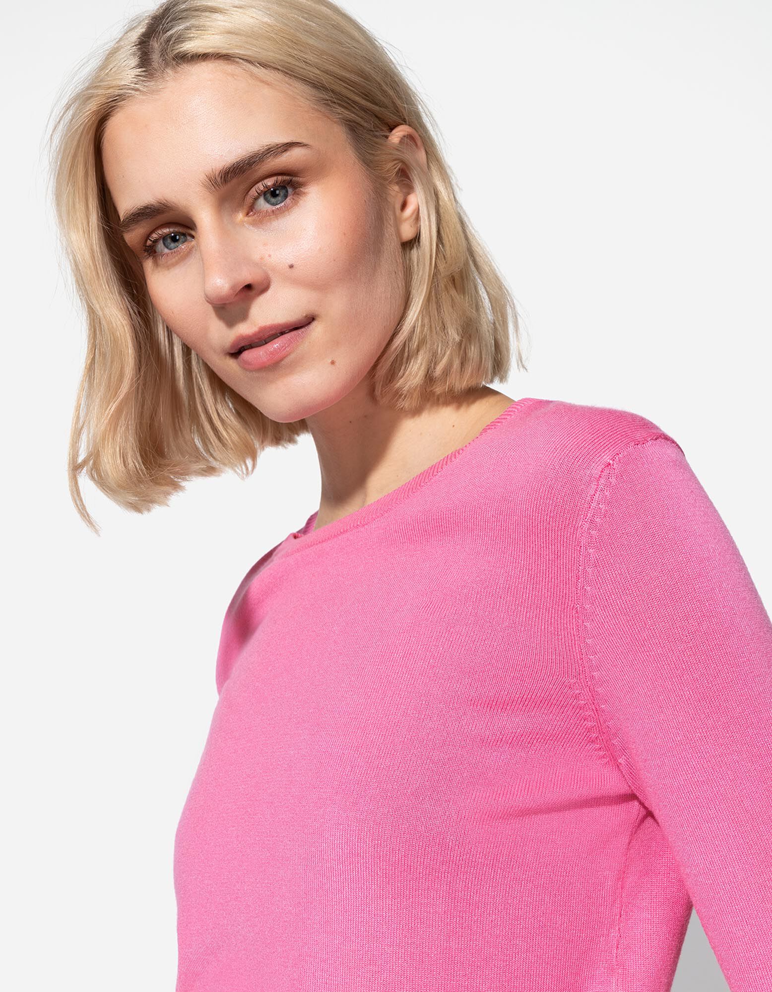 Pullover - Zierknöpfe - pink