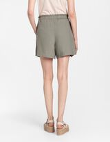 Pantaloncini - Misto lino - verde scuro