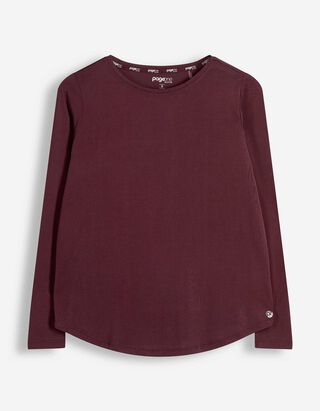 Langarmshirt - Atmungsaktiv - Lila