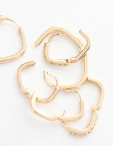 Ohrringe - 3er-Pack - Goldfarben