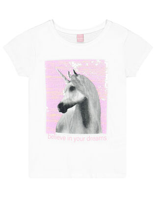 M&auml;dchen T-Shirt mit Wende-Pailletten