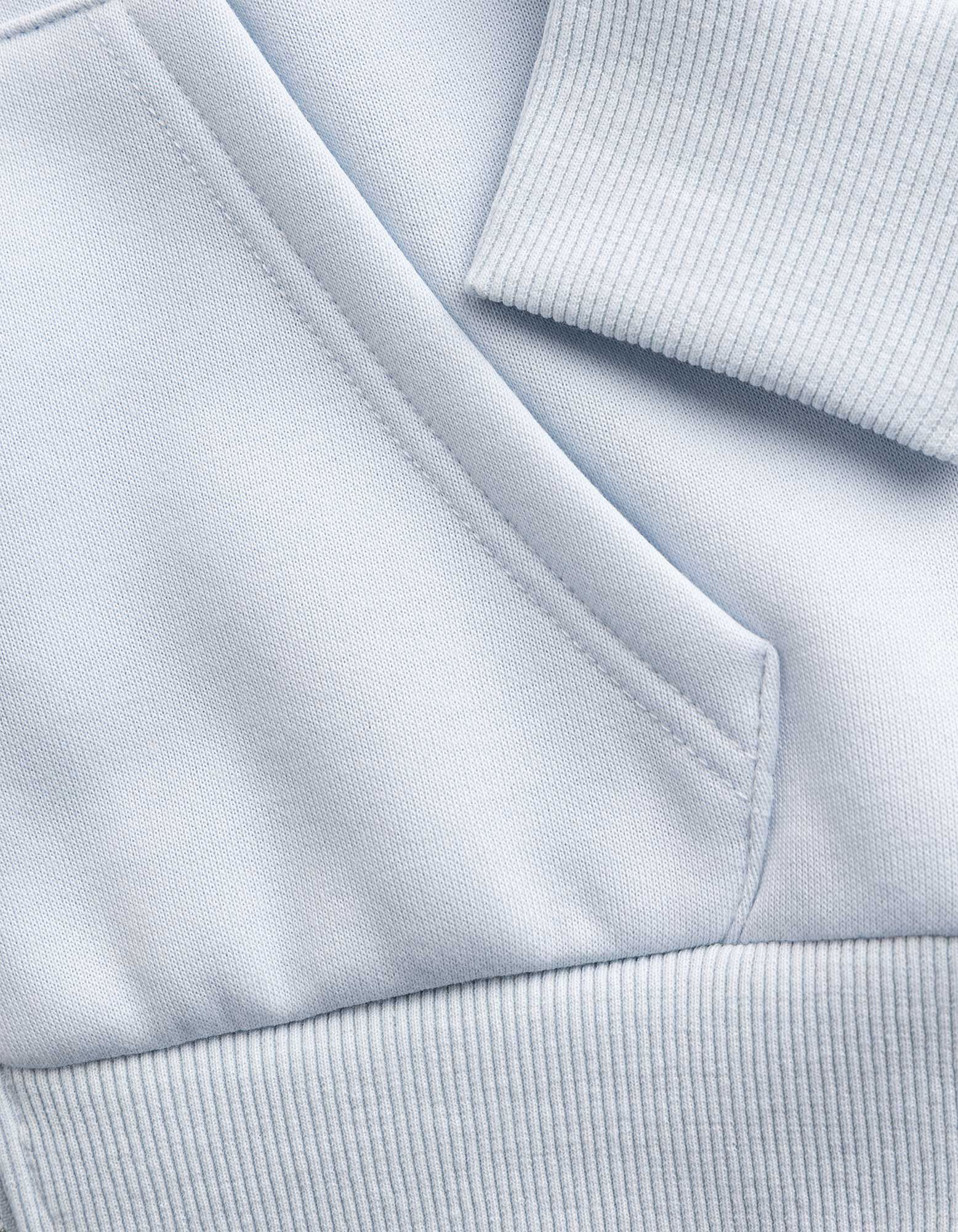 Sweatjacke - Cropped - Hellblau