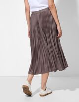 Faltenrock - Plisseefalten - braun