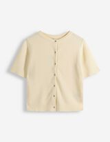 Cardigan - Knopfleiste - hellgelb