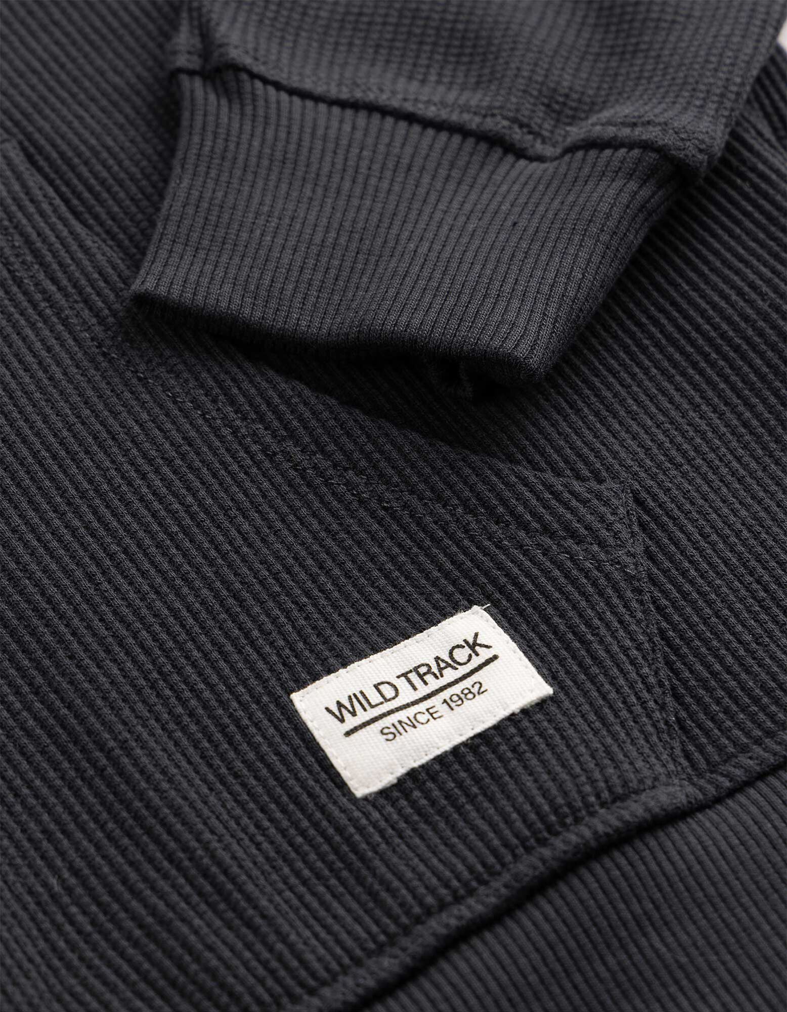 Sweatjacke - Waffelstruktur - Dunkelgrau