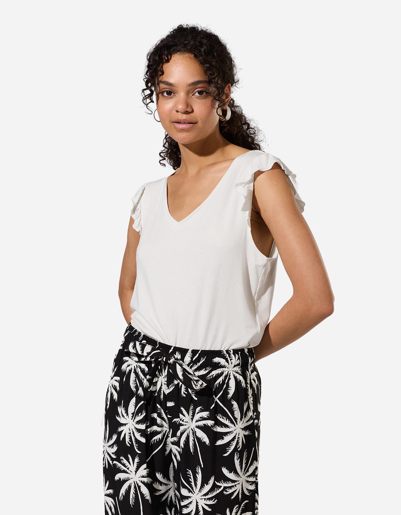 Top - Volants - Off-White