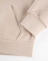 Cropped sweatjack - Relax Pasvorm - lichtgrijs