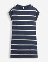 Robe t-shirt - Coupe droite - bleu fonc&eacute;