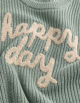 Pullover - Stickereien - gr&uuml;n