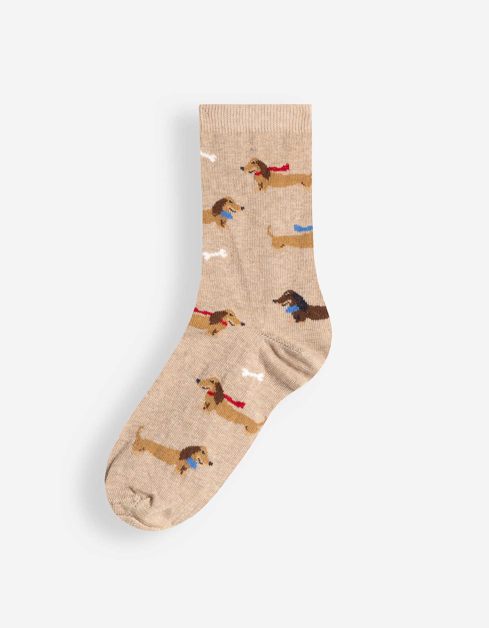 Socken - Allover-Muster - Beige