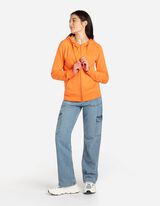 Tepláková bunda - Kapucňa s tunelovým sťahovaním - oranzova