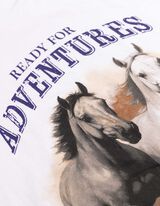 T-Shirt - Glitzerprint - wei&szlig;