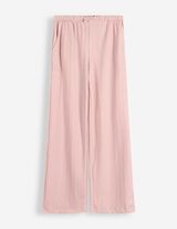 Pantalon - Structure gaufr&eacute;e - Rose