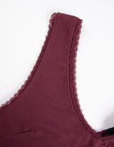 Cropped top - Met kant - donkerrood