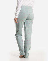 Pyžamové nohavice - Sťahovanie na šnúrku na spodnom okraji - tmavozelena