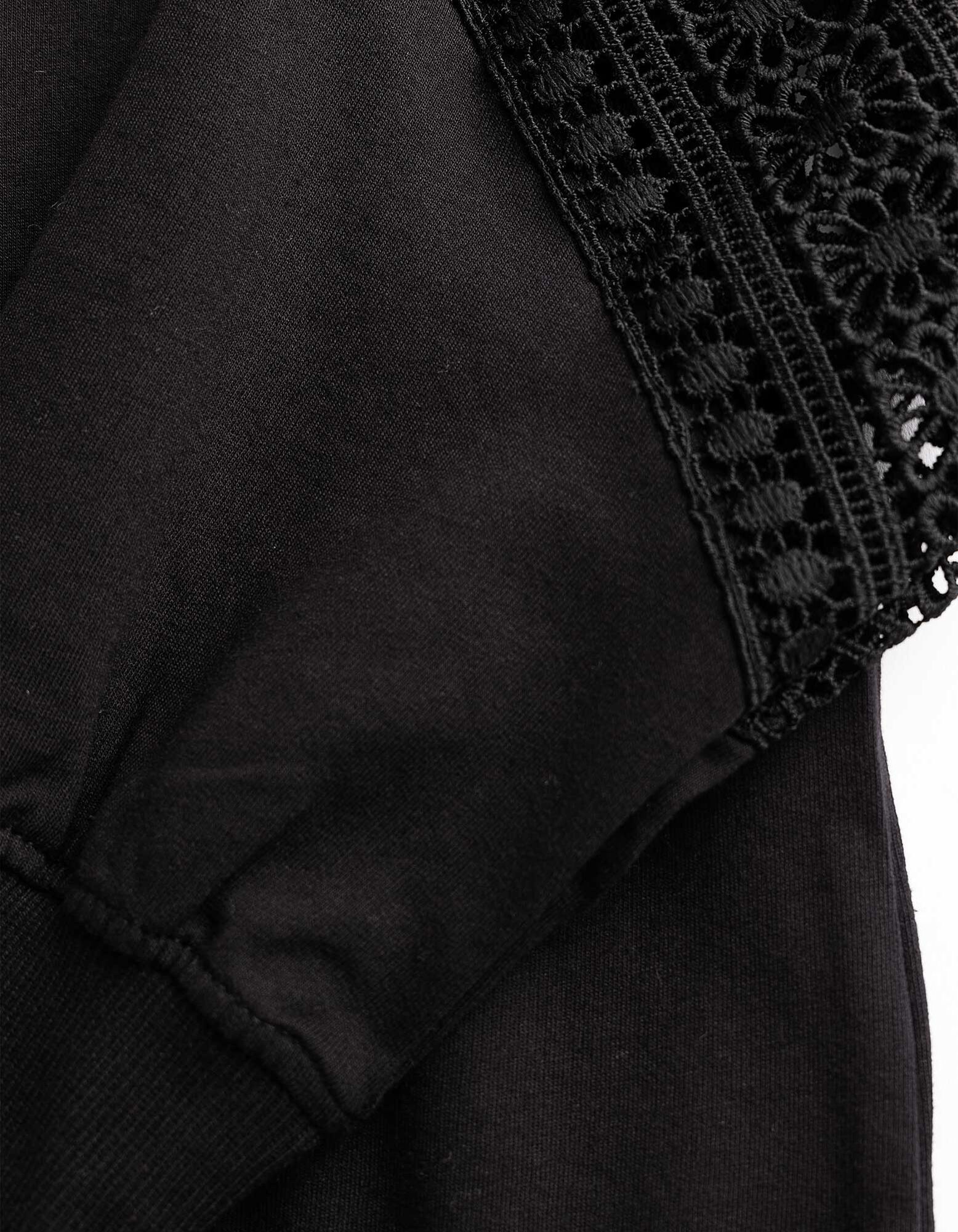 Mikina - Metalick&eacute; detaily - Čern&aacute;