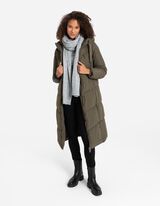 szal - dzianina kablowa - szary