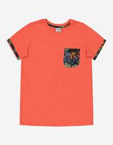 T-shirt - Taschina sul petto - rosso