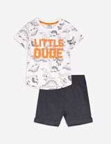 Pyjama Set aus Shirt und Shorts - Dinosaurier