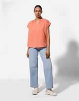 Blusenshirt - einfarbig - hellrot