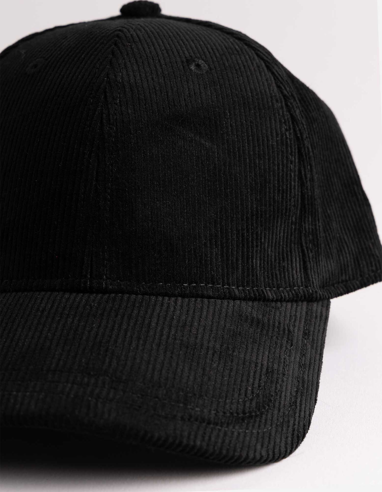 Basecap - Cord - Schwarz