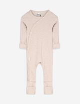 Strampler - Rippstrick - beige