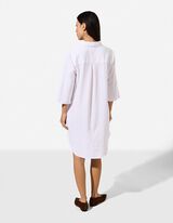 Kleid - Hemdkragen - Wei&szlig;