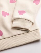 Felpa - Motivo allover - beige