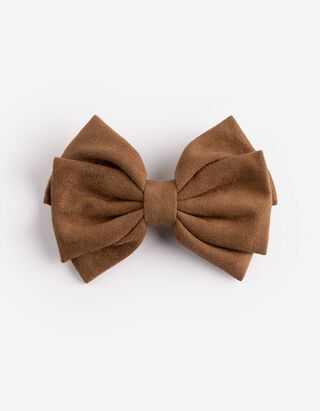 Haarklammer - Schleifen - braun