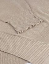 Hosszított kardigán - Viszkózkeverék - bézs