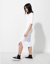 Abito a maglia - Scollo a barchetta - bianco