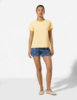 T-shirt - Borduursels - geel