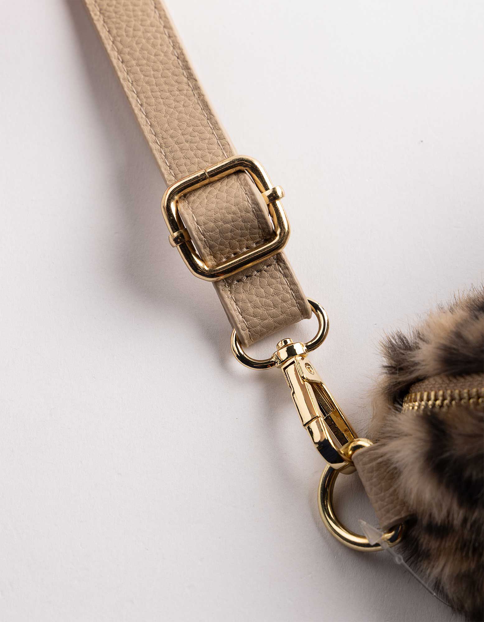 Hip Bag - Kunstfell - Beige
