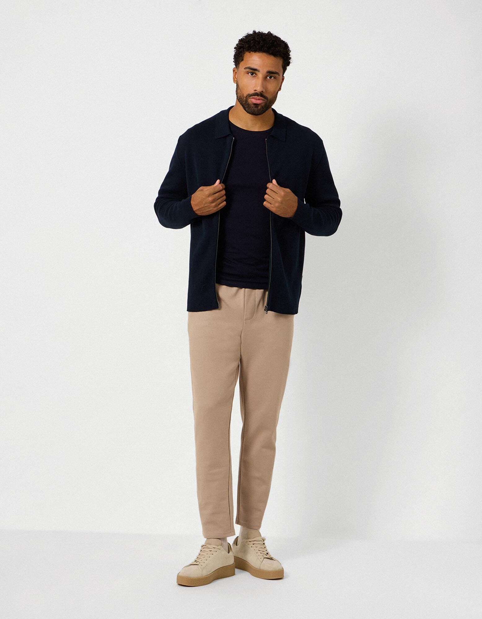 Jogpants - Kn&ouml;chellang - Beige