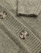 Strickjacke - Aufgesetze Taschen - Khaki