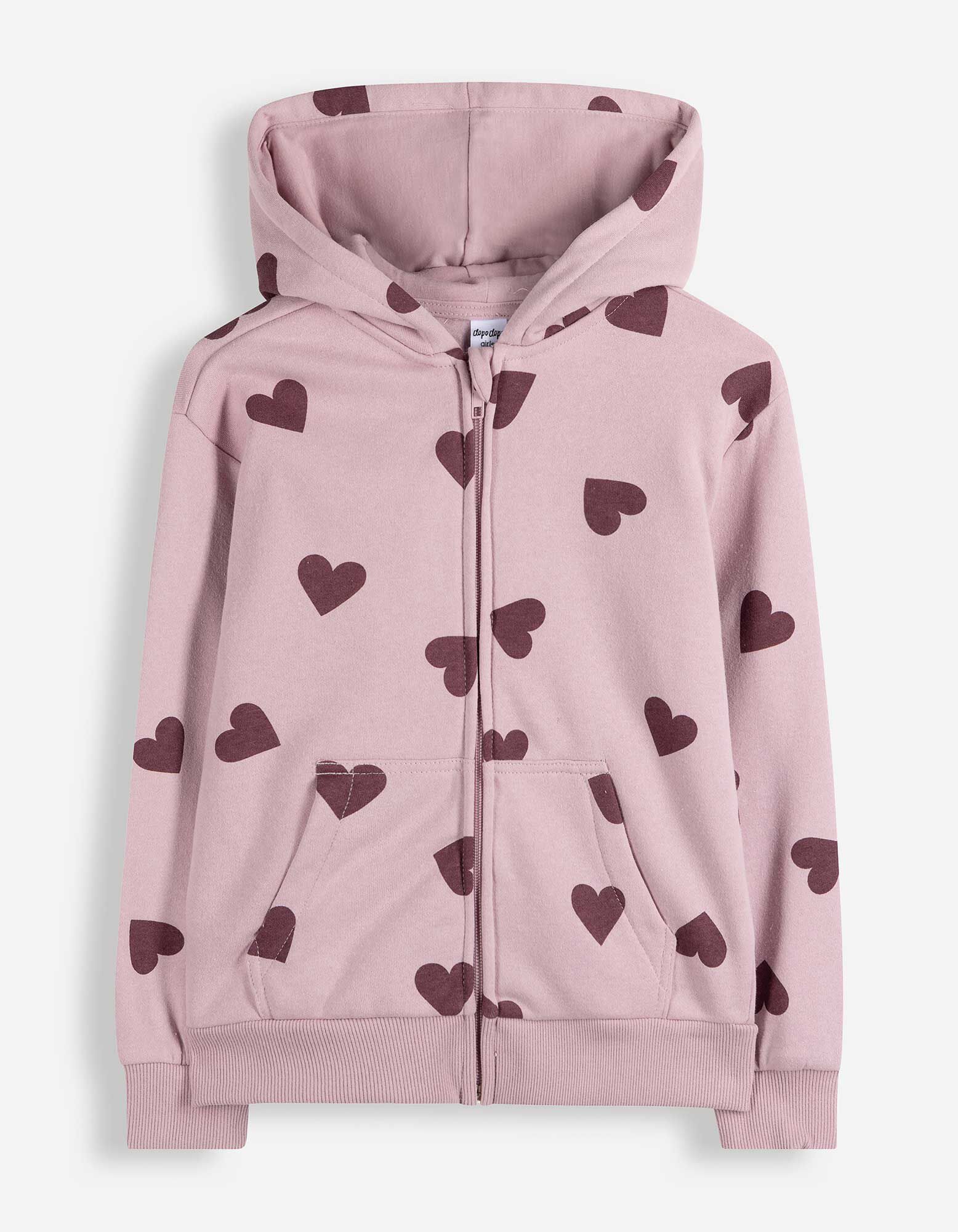 Sweatjacke - Oversized Fit - Rosa