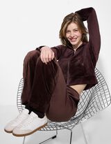 Hlače - &scaron;iroka noga - tamno smedja