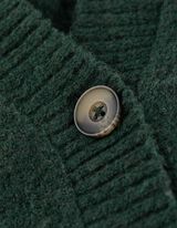 Gebreid vest - Opgestikte zakken - groen