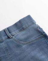 spodnie capri - elastyczny pas - Jasnoniebieski