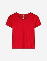 T-Shirt - Rippenstruktur - rot