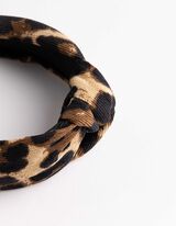 Ozdoba do vlasů  - Levhart&iacute; vzor - cern&aacute;