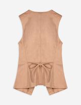 Gilet - Imitazione di camoscio - marrone