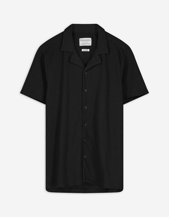 Poloshirt - einfarbig - schwarz