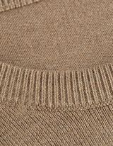 Strickpullover - Zierknöpfe - braun