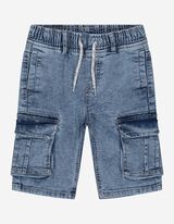 Denim short - Opgestikte zakken